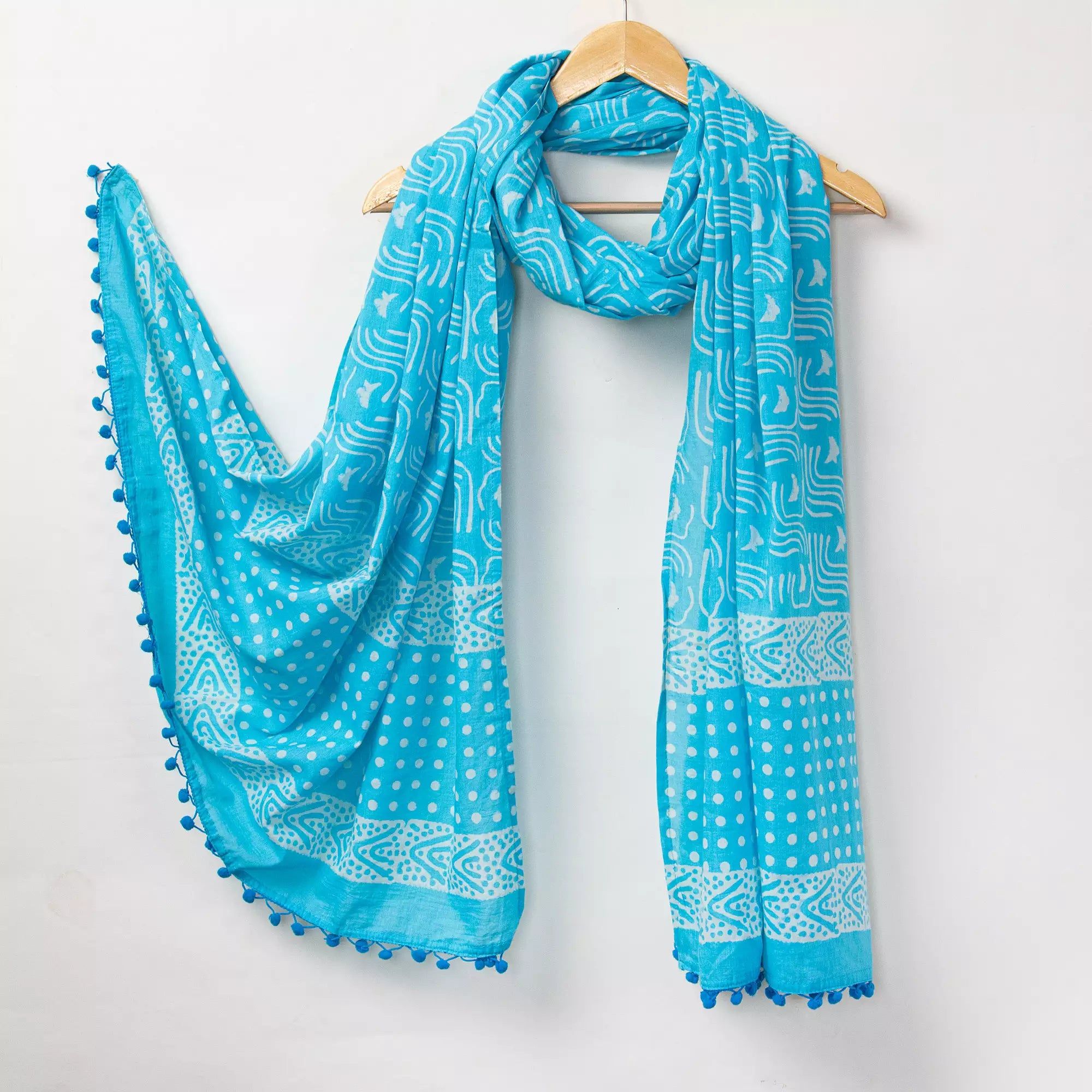 Hand Block Printed Cotton Dupatta for Woman Daily Use